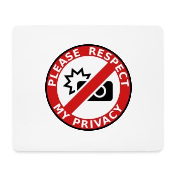 Please Respect my Privacy - Mousepad (Querformat) - Weiß - Vorne