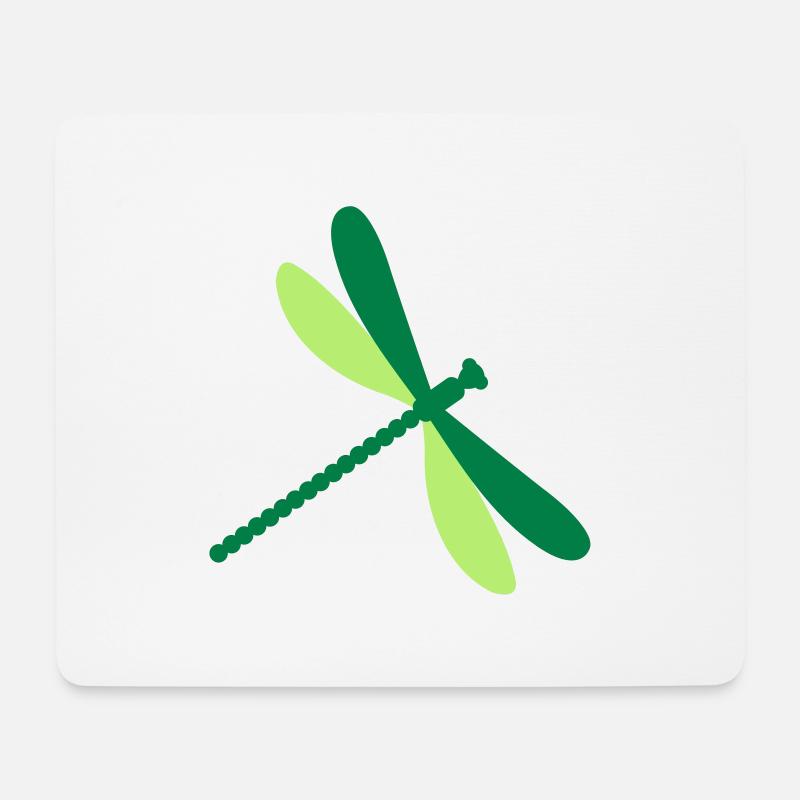 Libelle - Mousepad (Querformat) - Weiß