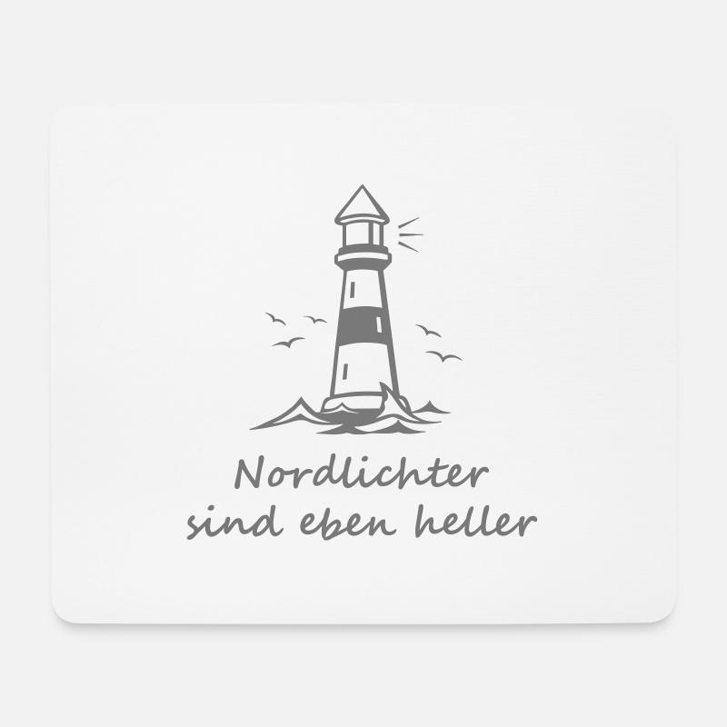 Nordlichter sind eben heller - Mousepad (Querformat) - Weiß