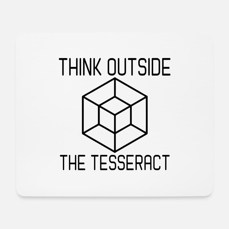 Think Outside The Tesseract - Mousepad (Querformat) - Weiß