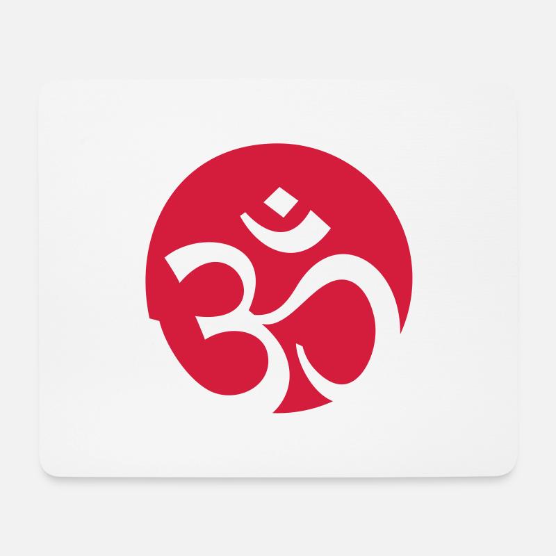 OM Zeichen yoga meditation symbol - Mousepad (Querformat) - Weiß