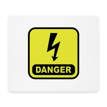 Danger Blitz - Mousepad (Querformat) - Weiß - Vorne