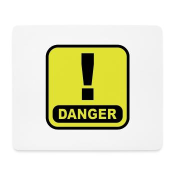 Danger Ausrugezeichen - Mousepad (Querformat) - Weiß - Vorne