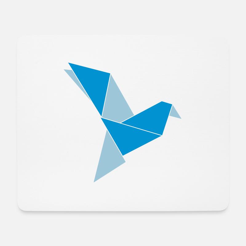 origami bird - Mouse Pad (horizontal) - white