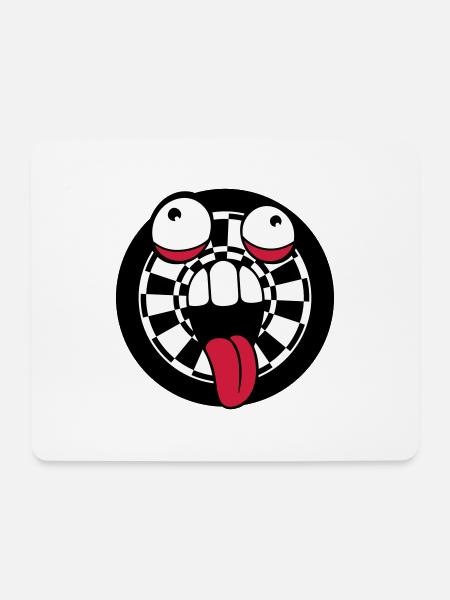darts spielen verein pfeil zielscheibe verrueckt g - Mousepad (Querformat) - Weiß