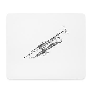 Trumpet - Mouse Pad (horizontal) - white - Front