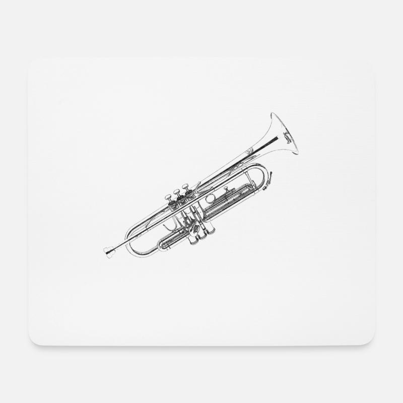 Trumpet - Mouse Pad (horizontal) - white