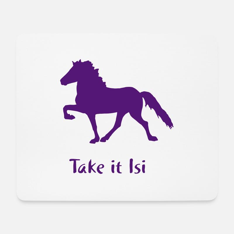 Islandpferd - Take it Isi - Mousepad (Querformat) - Weiß