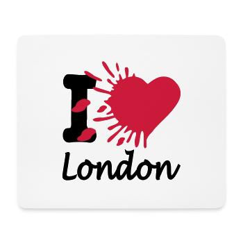 J'aime Londres - Tapis de souris (format paysage) - blanc - Devant