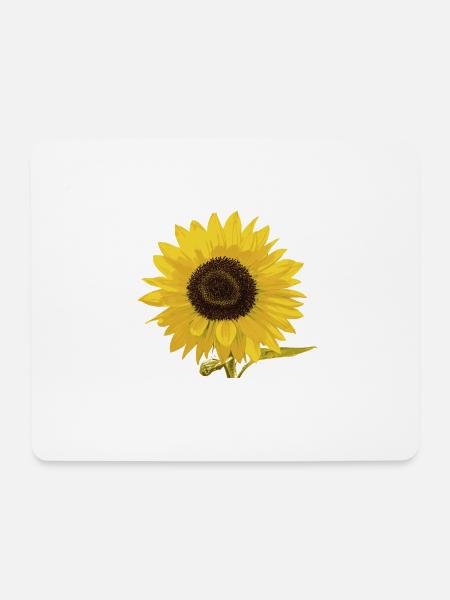 Sonnenblume Motiv - Mousepad (Querformat) - Weiß