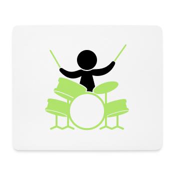 Ein Schlagzeuger in einer Rock-Band - Mousepad (Querformat) - Weiß - Vorne