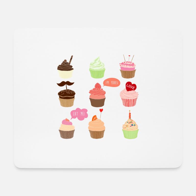 Cupcake - Mousepad (Querformat) - Weiß