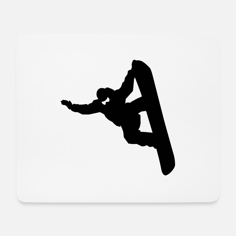 Snowboarding - Mousepad (Querformat) - Weiß