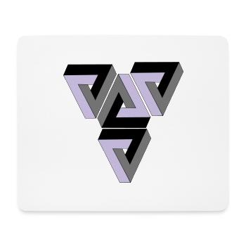 Penrose Triangle - Mousepad (Querformat) - Weiß - Vorne
