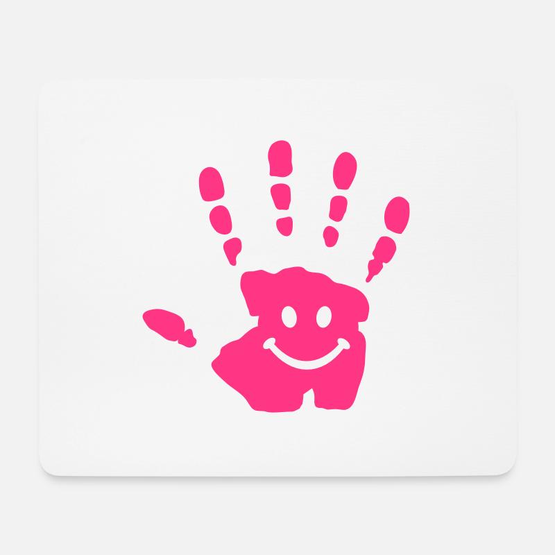 hand smiley - Mouse Pad (horizontal) - white