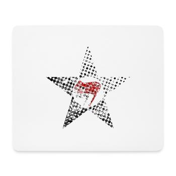Dotted Star Antifa Flag ALERTA ALERTA - Mouse Pad (horizontal) - white - Front