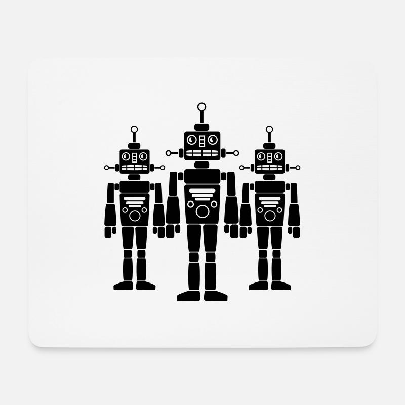 Cool Robots Team - Mousepad (Querformat) - Weiß