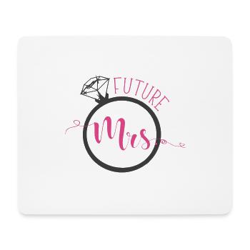 Mariée, fiançailles, partie de poule, mariage - Tapis de souris (format paysage) - blanc - Devant