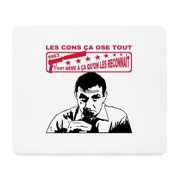 les cons ça ose tout 1963 lino ventura - Tapis de souris (format paysage) - blanc - Devant