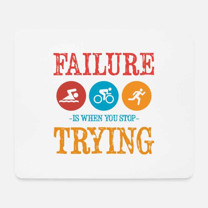 Triathlon - Tapis de souris (format paysage) - blanc