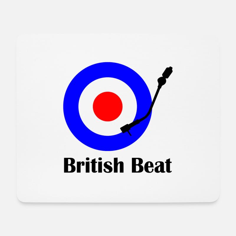 british beat - Mousepad (Querformat) - Weiß