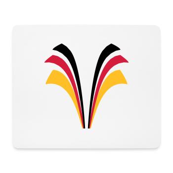 Strip lines flag of Germany - Mouse Pad (horizontal) - white - Front