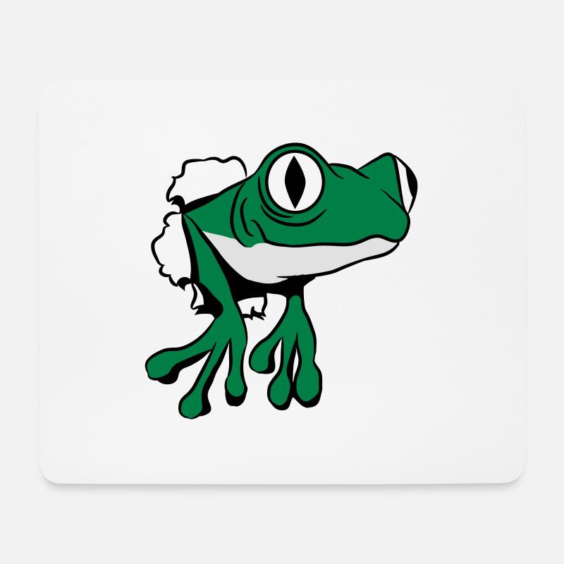 Frog hole funny - Mouse Pad (horizontal) - white