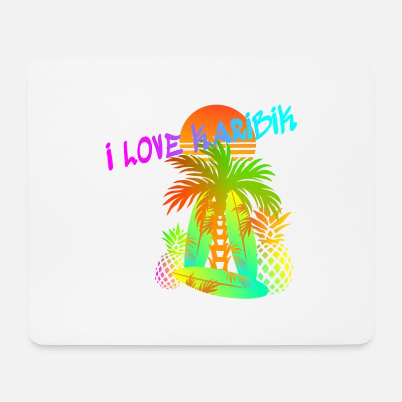 Karibik Liebe - Mousepad (Querformat) - Weiß