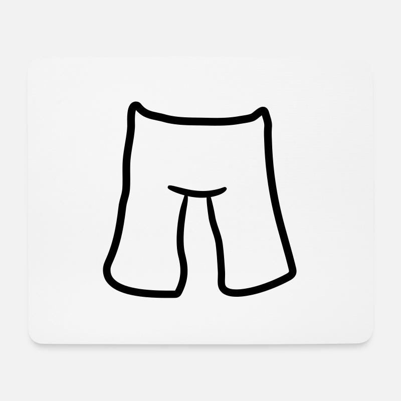 sommer hose anziehen kurze shorts warm kleidung bo - Mousepad (Querformat) - Weiß
