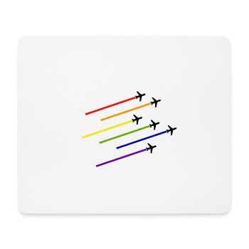 LGBT Cabin Crew Aviation CSDGay Pride - Tapis de souris (format paysage) - blanc - Devant