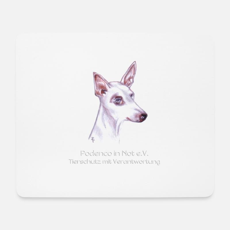 PiN - Tierschutz mit Verantwortung - Mousepad (Querformat) - Weiß