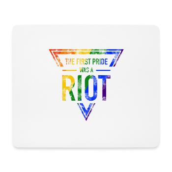 First Pride was a riot LGBT Stonewall CSD Gay - Mouse Pad (horizontal) - white - Front