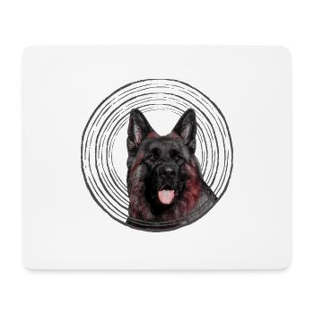 berger allemand - Tapis de souris (format paysage) - blanc - Devant