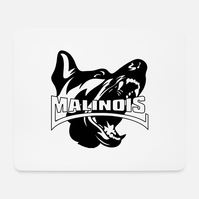 malinois - Mousepad (Querformat) - Weiß