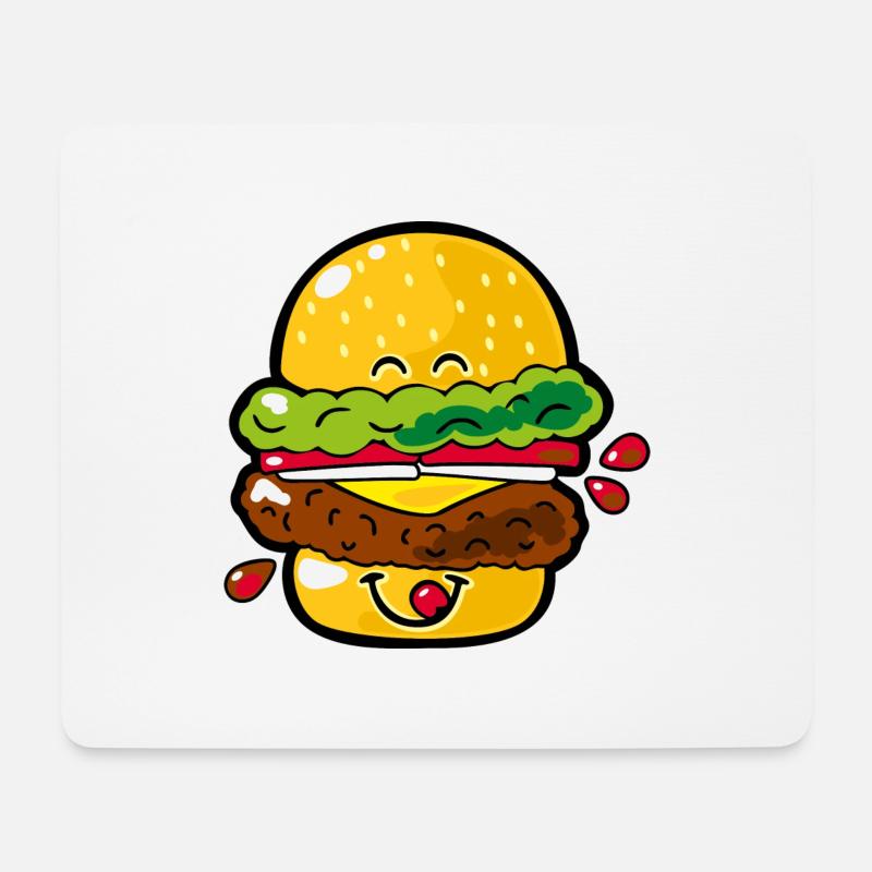 Smiley Hamburger - Mouse Pad (horizontal) - white