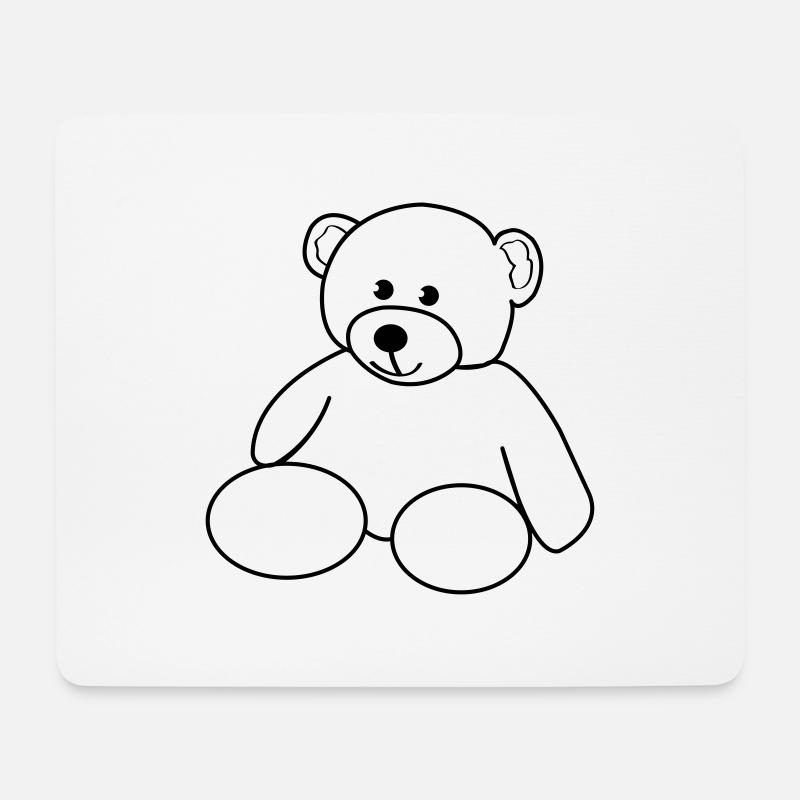 teddy - Mousepad (Querformat) - Weiß