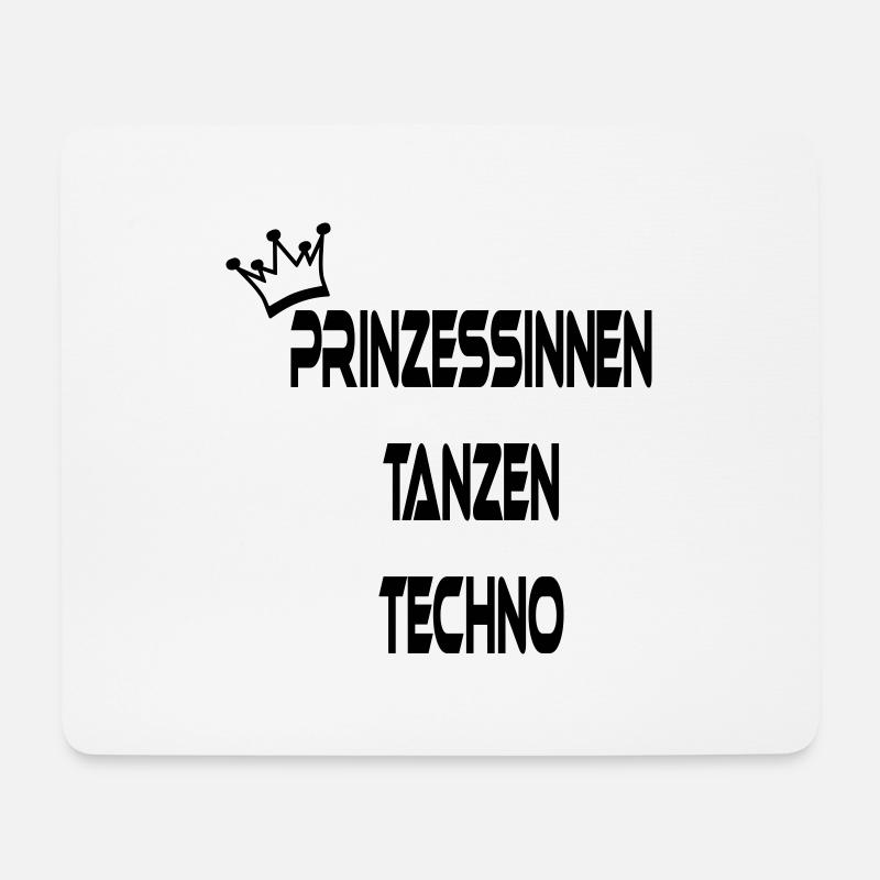 prinzessinnen_tanzen_techno - Mousepad (Querformat) - Weiß