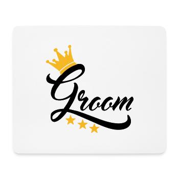 groom - Tapis de souris (format paysage) - blanc - Devant