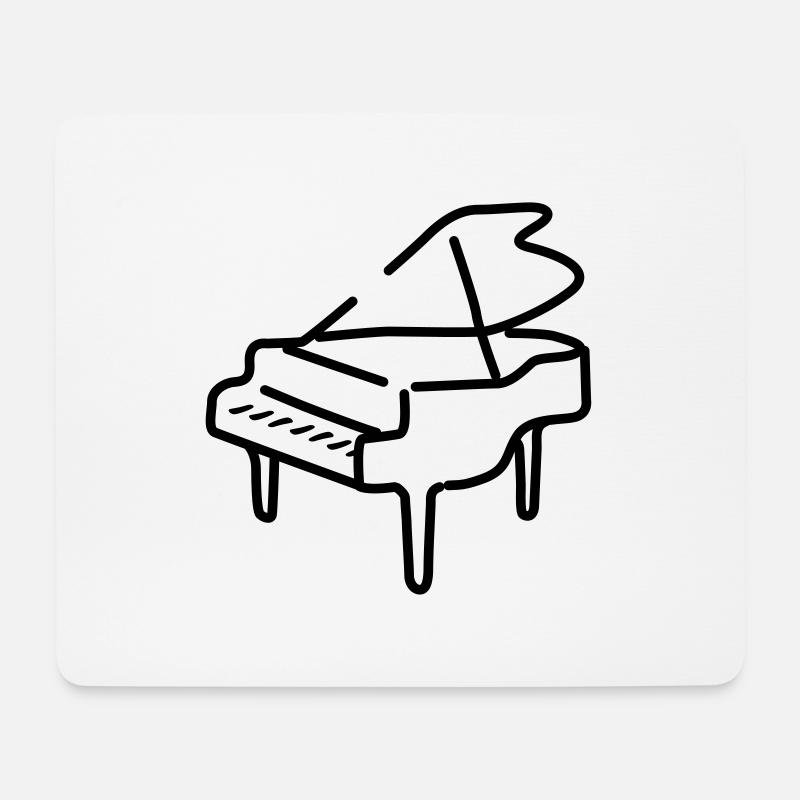 piano - Mousepad (Querformat) - Weiß