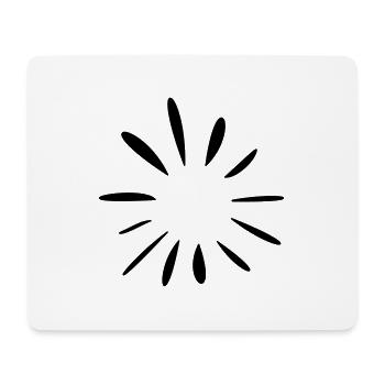 Explosion Linien Strahlen Farbspritzer Dekoration - Mousepad (Querformat) - Weiß - Vorne