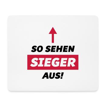 so sehen sieger aus design - Mousepad (Querformat) - Weiß - Vorne