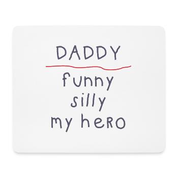 daddy - Mousepad (Querformat) - Weiß - Vorne