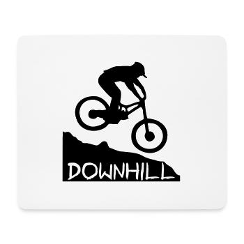 Downhill biking - Mouse Pad (horizontal) - white - Front