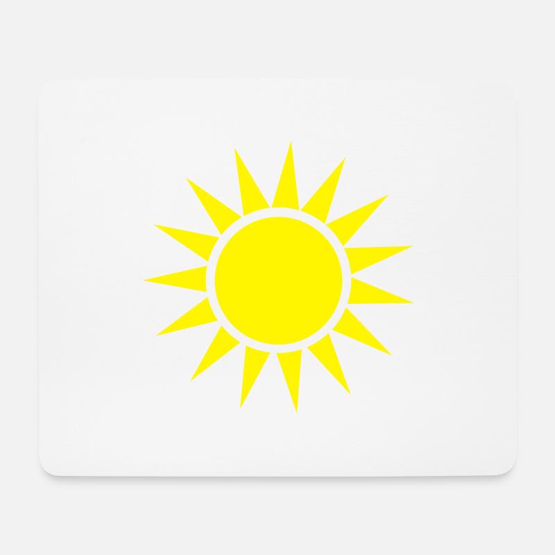 sonne - Mousepad (Querformat) - Weiß