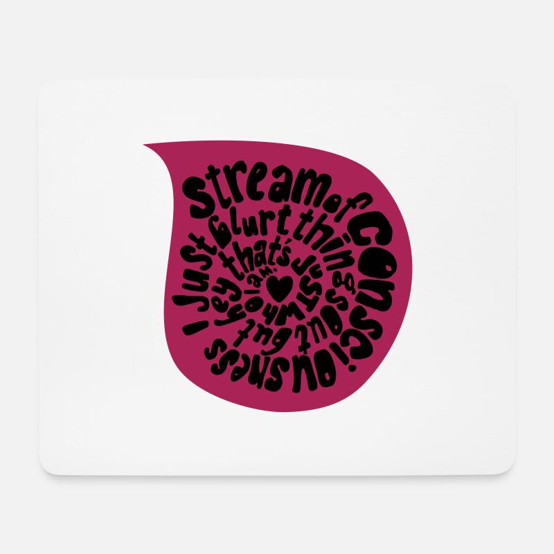 Strom des Bewusstseins in einem Tropfen - Mousepad (Querformat) - Weiß