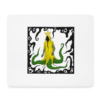 roi dans le carré jaune - Tapis de souris (format paysage) - blanc - Devant