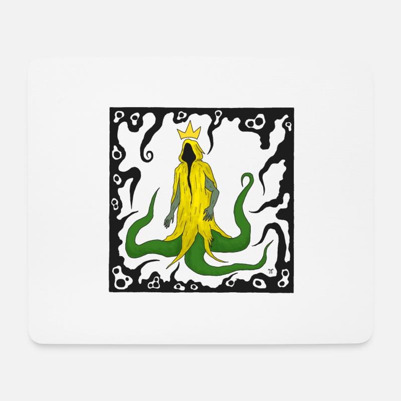 king in yellow square - Mouse Pad (horizontal) - white