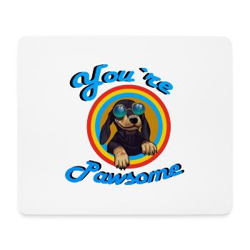 Tu es pawome - Tapis de souris (format paysage) - blanc - Devant
