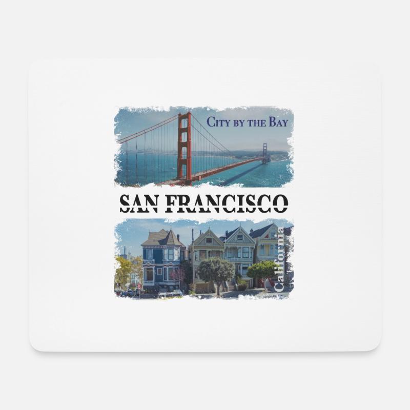 San Francisco - Mousepad (Querformat) - Weiß