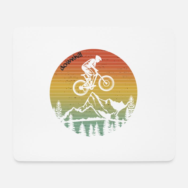 Downhill - Mousepad (Querformat) - Weiß